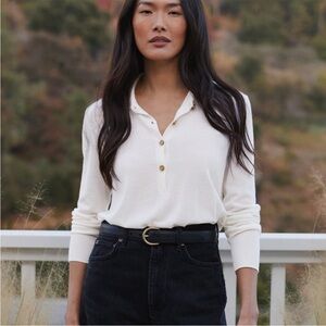 Jenni Kayne Grayson Pullover Sweater cream sz S